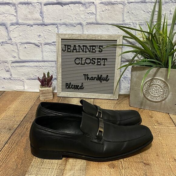 Boss Hugo Boss black loafers size 11.5 - Picture 12 of 16